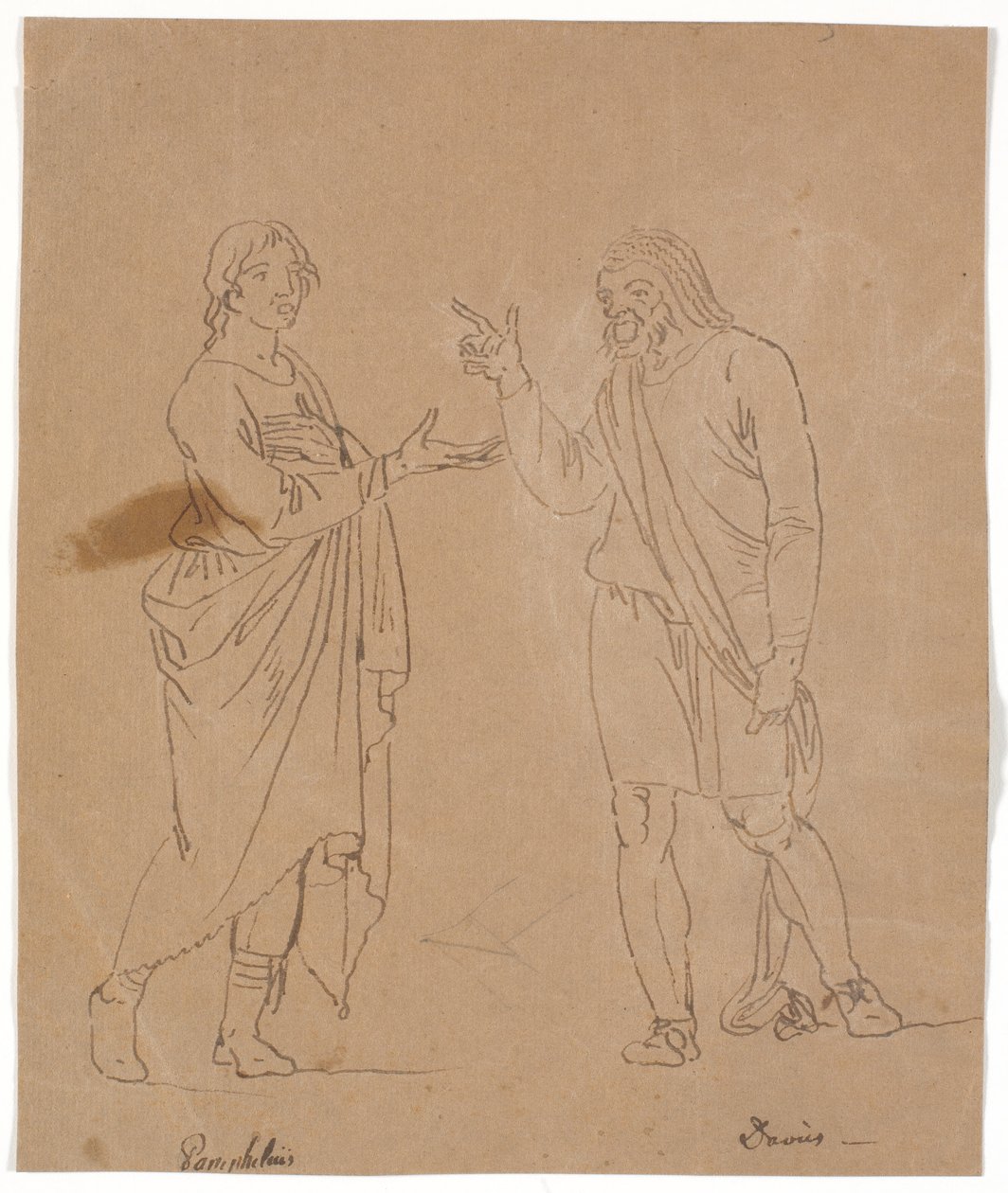 Pamphilus ve Davus ve samtale by Nicolai Abildgaard