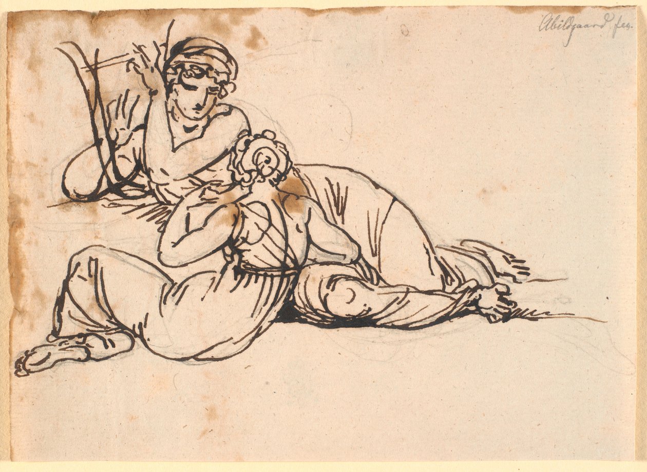 Sappho ve Midilli by Nicolai Abildgaard