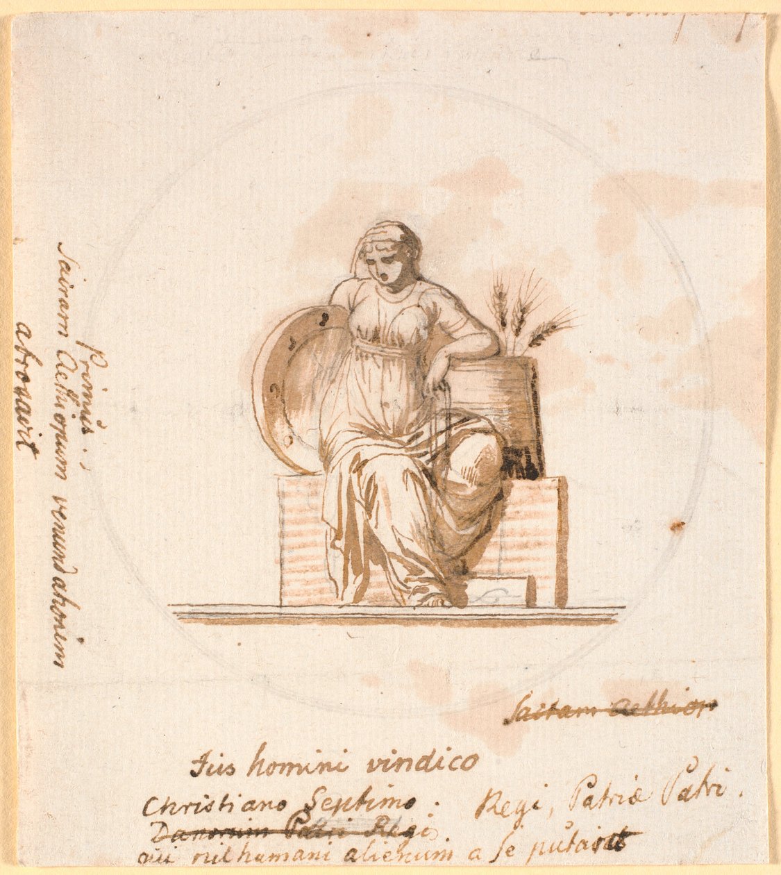 Oturan alegorik kadın figürü by Nicolai Abildgaard