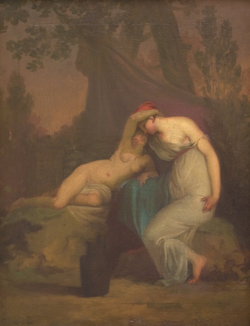 Yunan Şair Sappho ve Midilli Kızı by Nicolai Abildgaard