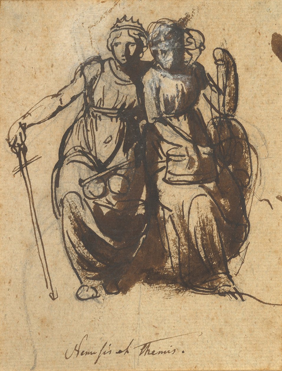 Nemesis ve Themis, 18. yüzyılın ortaları ile 19. yüzyılın başları. by Nicolai Abraham Abildgaard