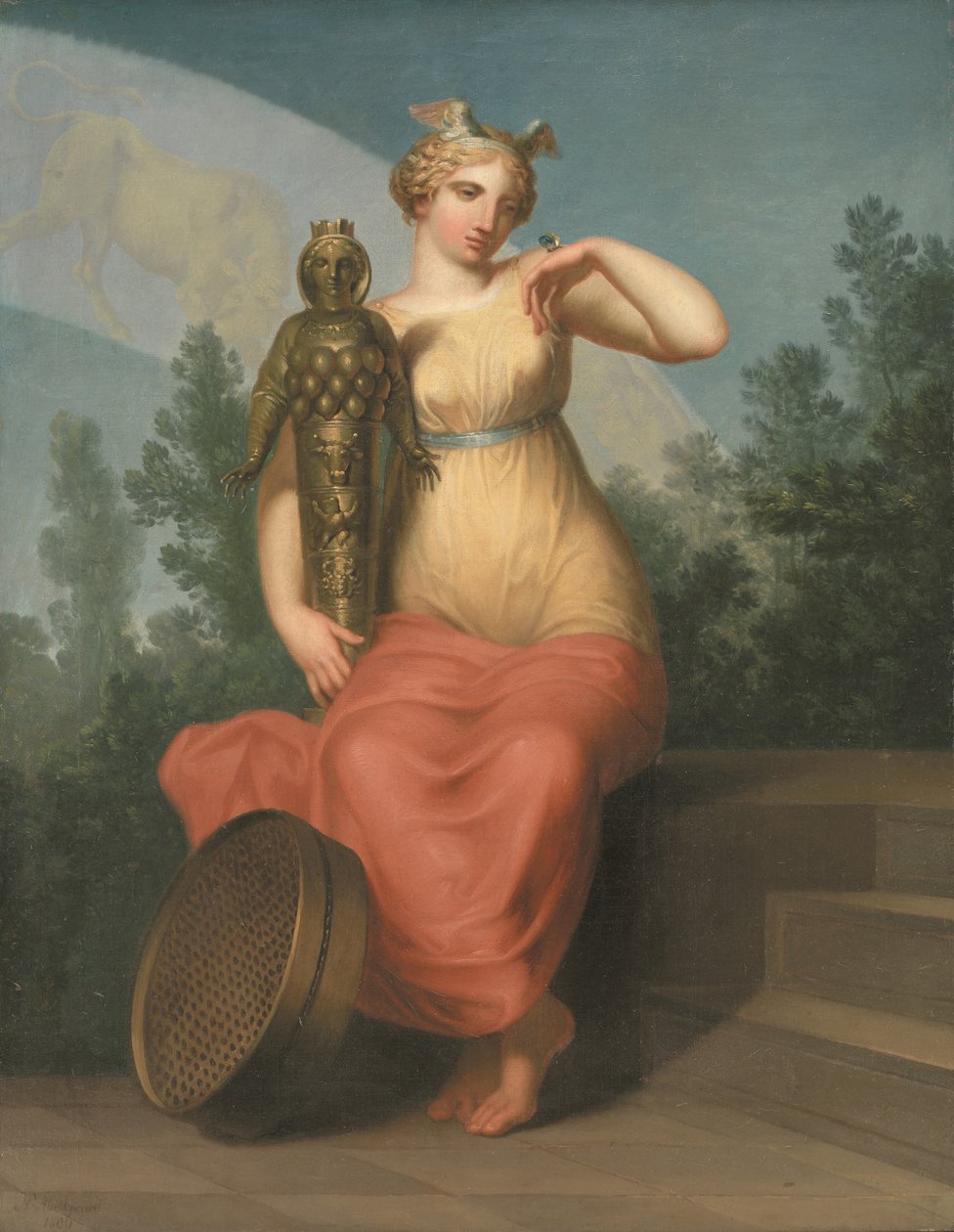 Felsefe. Alegorik Figür, 1800. by Nicolai Abraham Abildgaard