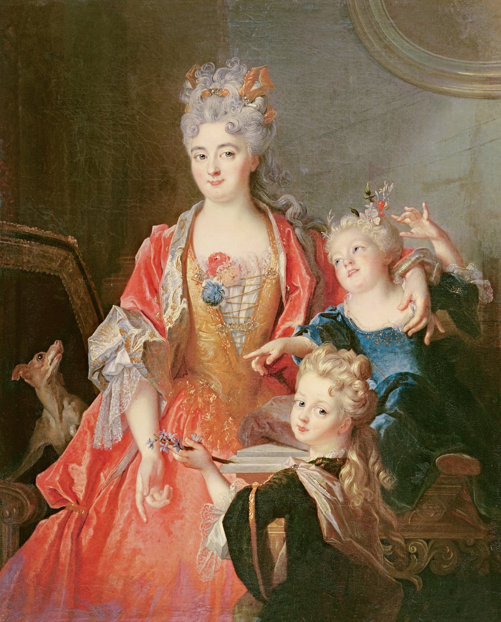 İki Çocuklu Bir Kadın by Nicolas de Largillière