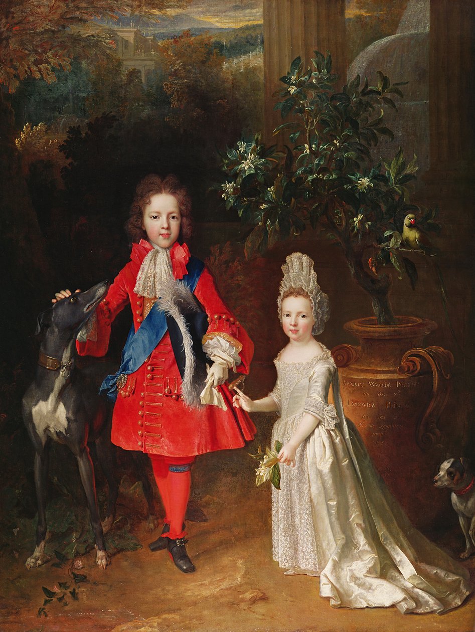 Prens James Francis Edward Stuart ve Prenses Maria Theresa Stuart, 1695 by Nicolas de Largillière
