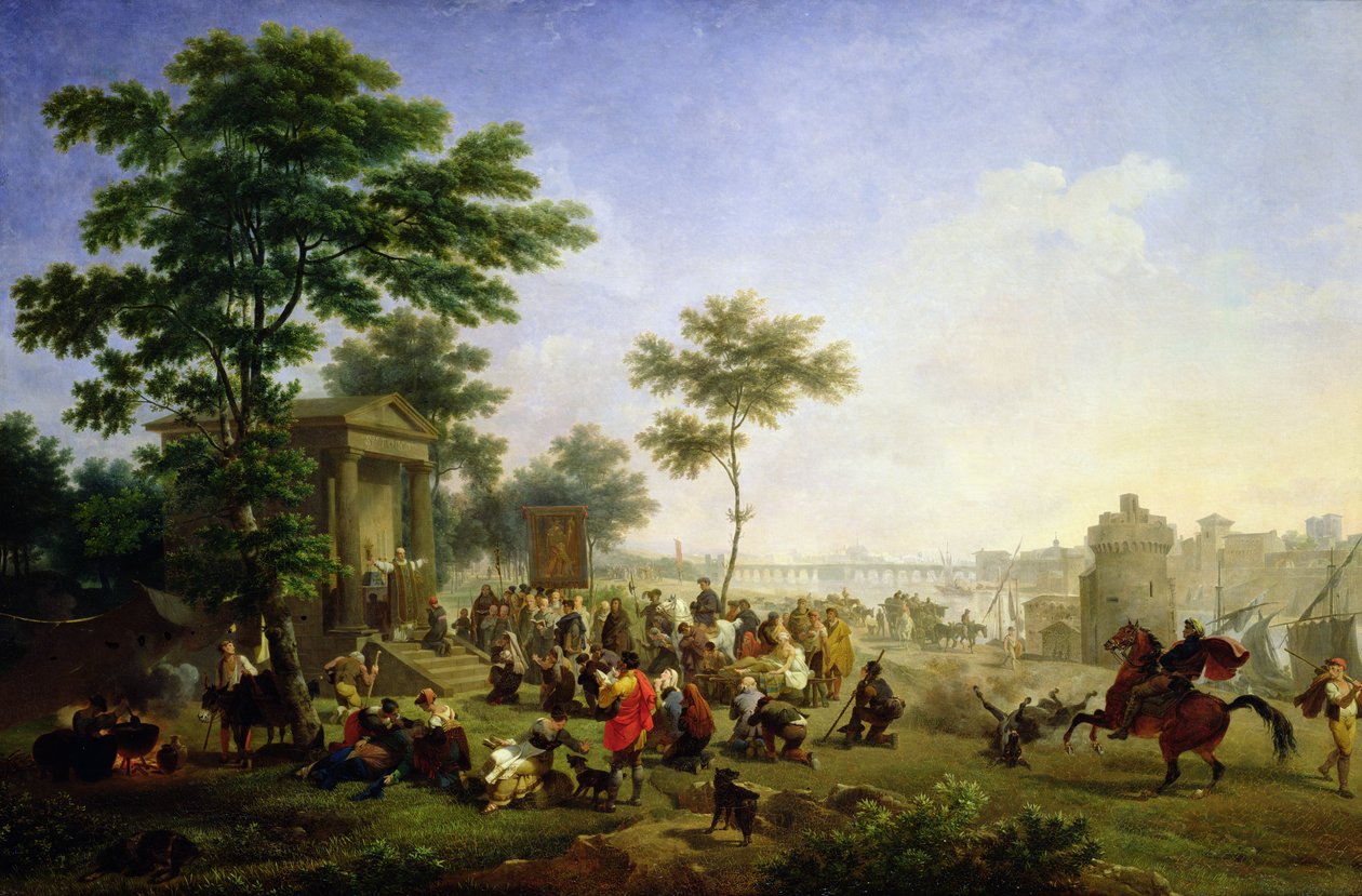 Roma Kırsalında Kitle by Nicolas Antoine Taunay