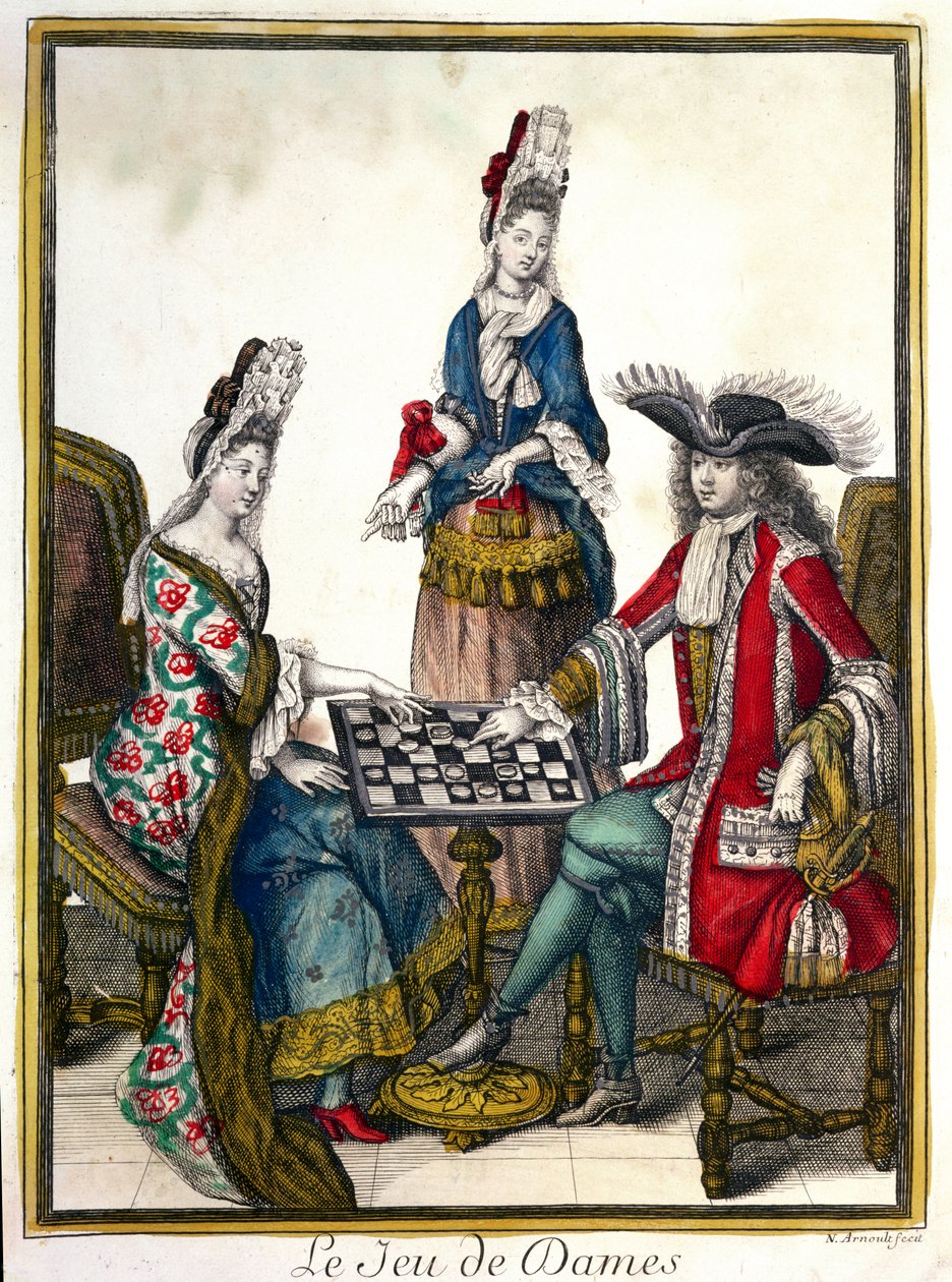 Le Jeu de Dames (Taslak Oyunu), 17. yüzyıl sonu 18. yüzyıl başı by Nicolas Arnoult