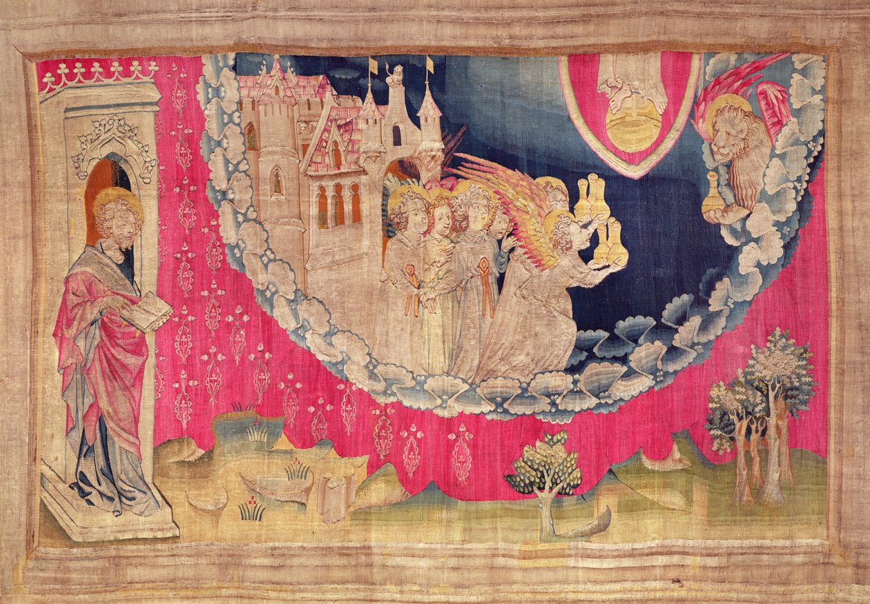 Angels, from the Apocalypse Tapestry of Angers, 1373-87 (tapestry) by Nicolas Bataille
