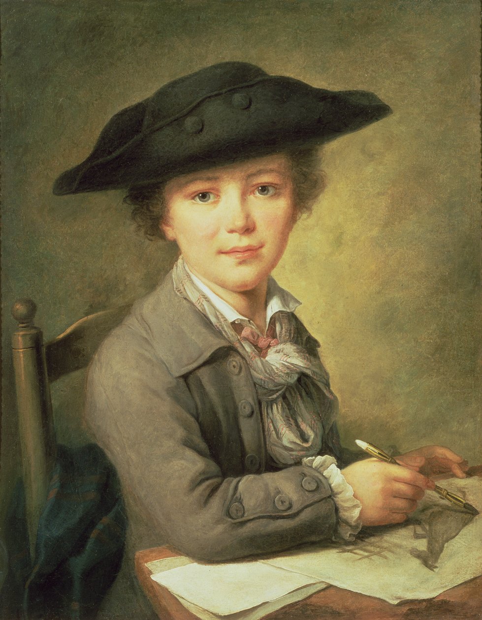 Siyah şapkalı genç ressam, 18. yüzyıl by Nicolas Bernard Lepicie