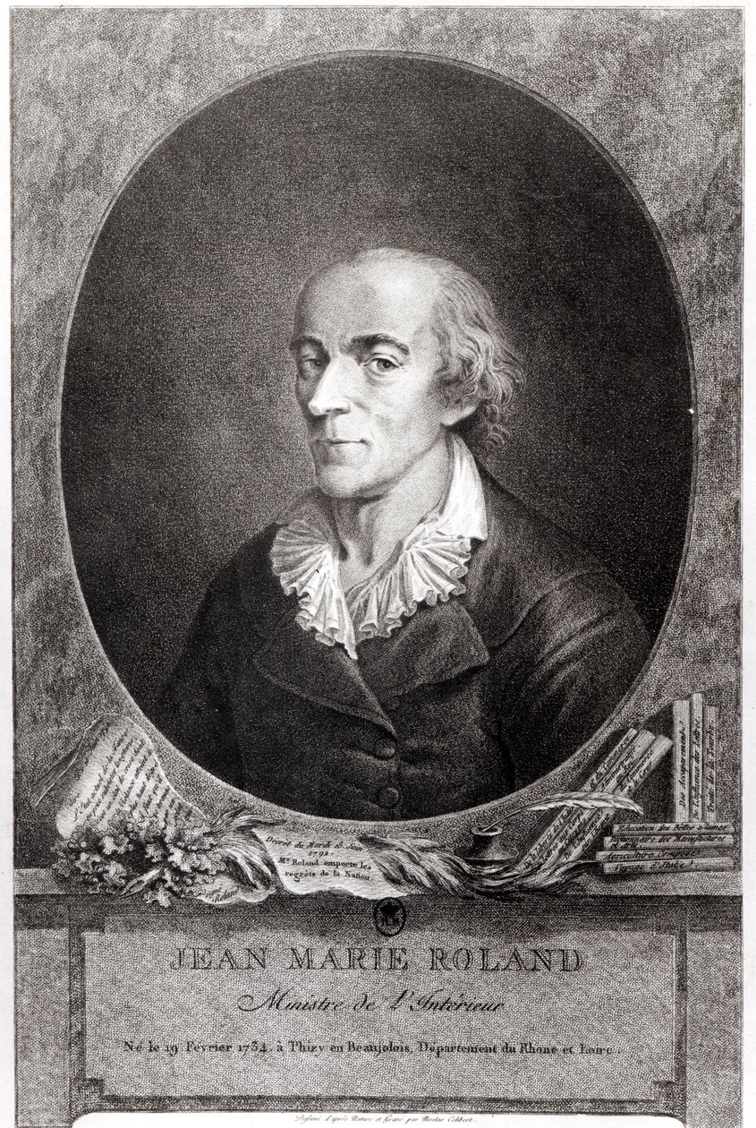 Jean Marie Roland de La Platiere (1734-93) by Nicolas Colibert