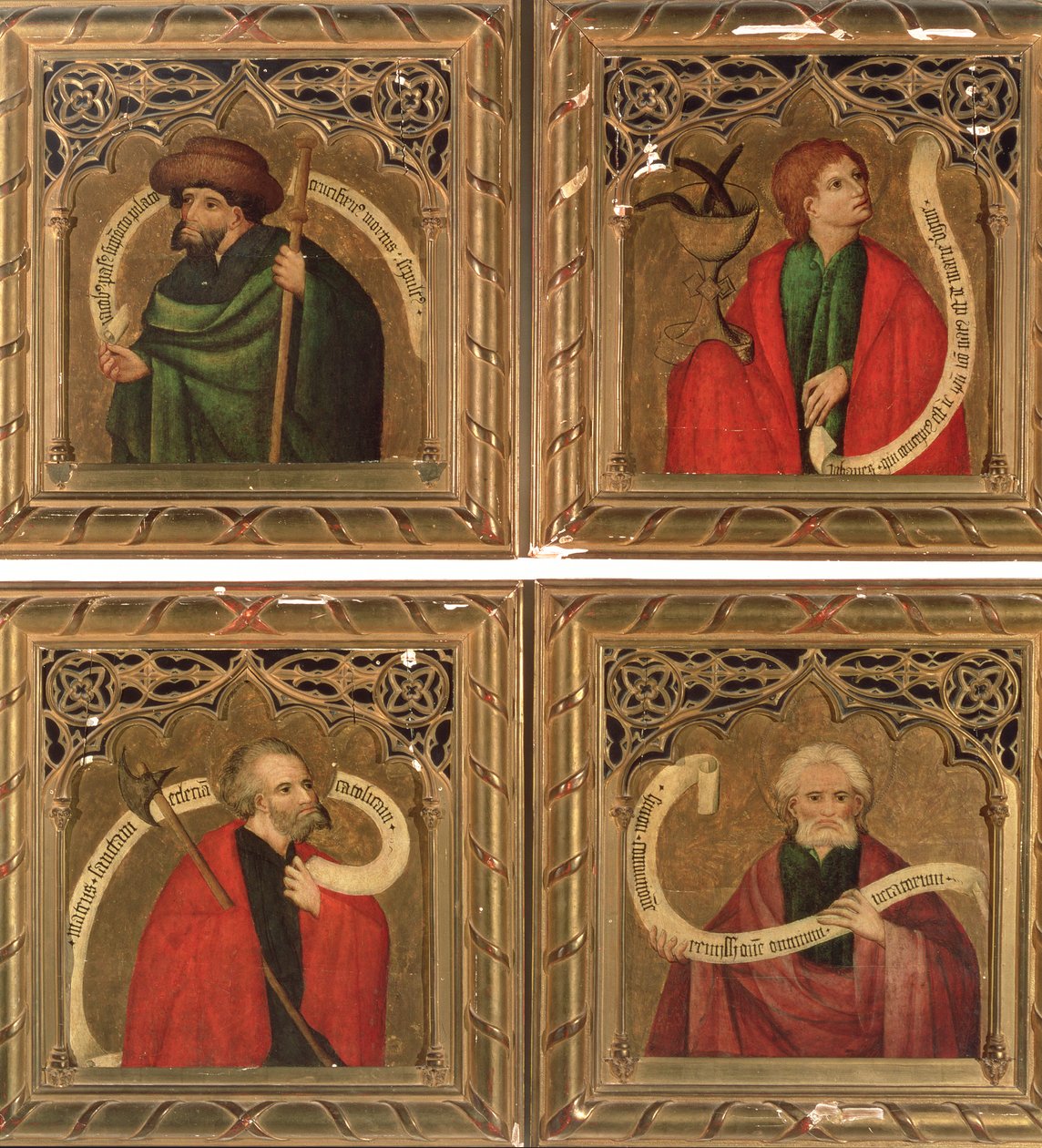 SS. James, John, Matta ve Simon, 1468 (panel) by Nicolas Frances