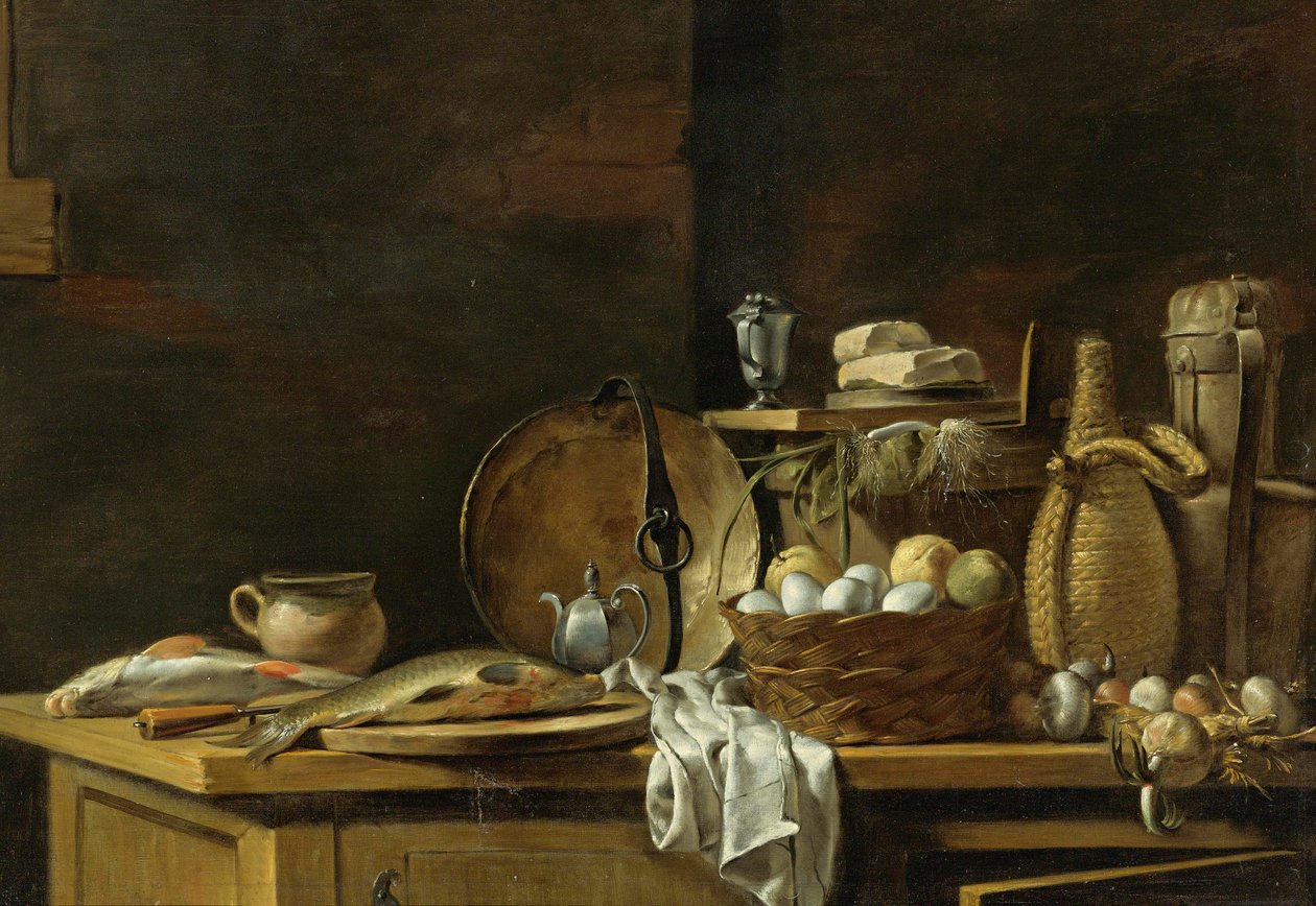 Mutfak Masası Natürmort by Nicolas Henri Jeaurat de Bertry