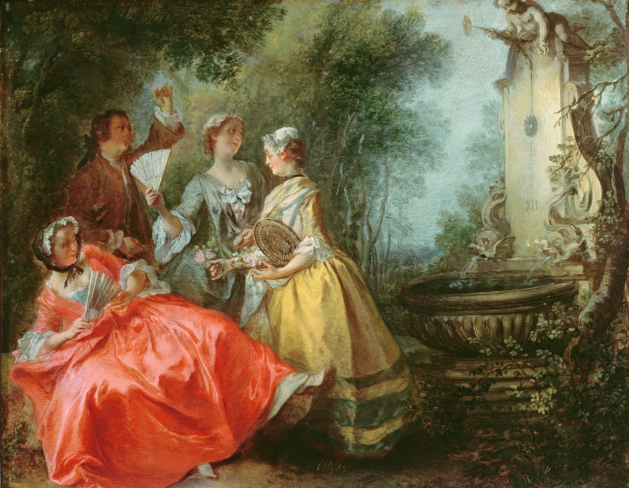 Günün Dört Vakti: Öğlen, c.1739-41 (bakır üzerine yağlı boya) by Nicolas Lancret