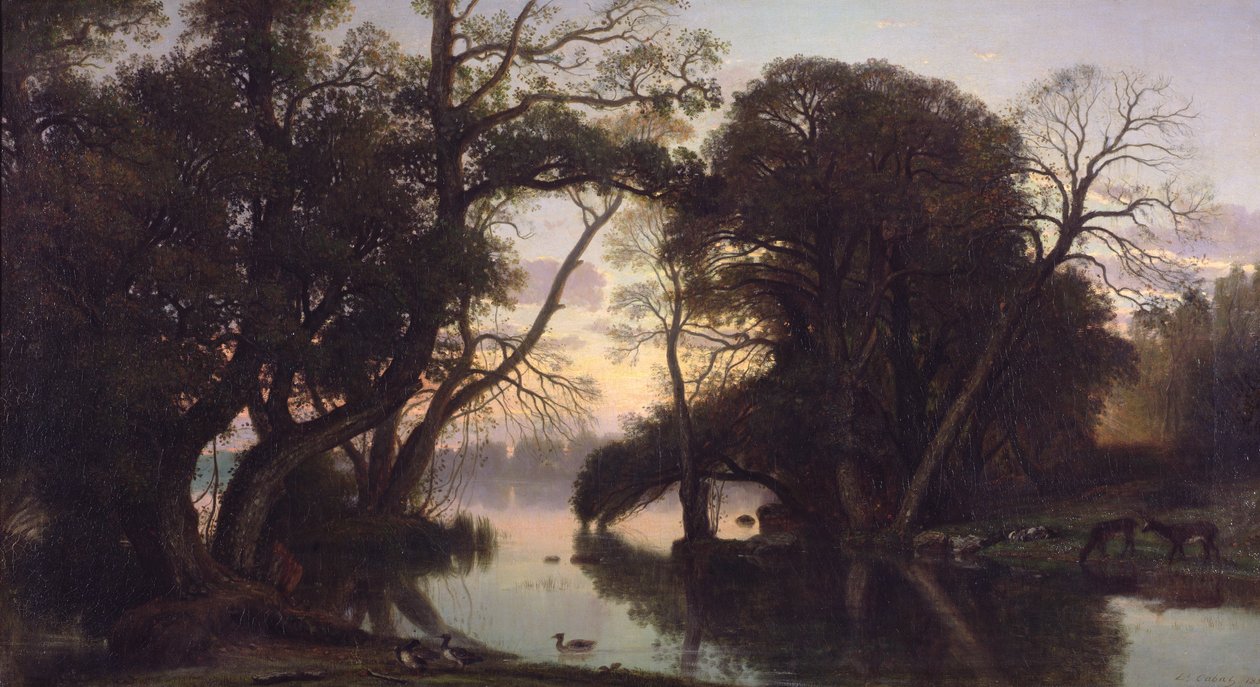 Bir Sonbahar Akşamı, 1852 by Nicolas Louis Cabat