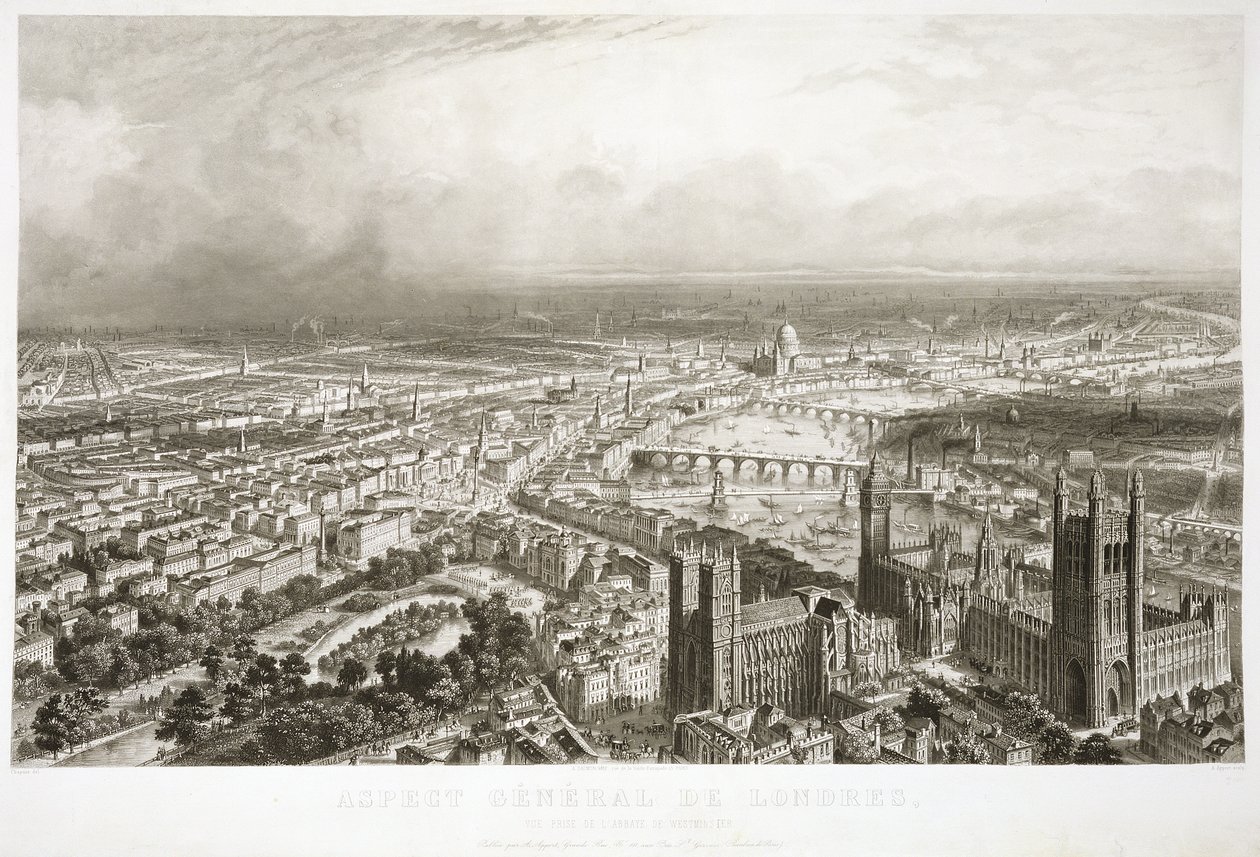 A. Appert tarafından oyulmuş Westminster Abbey