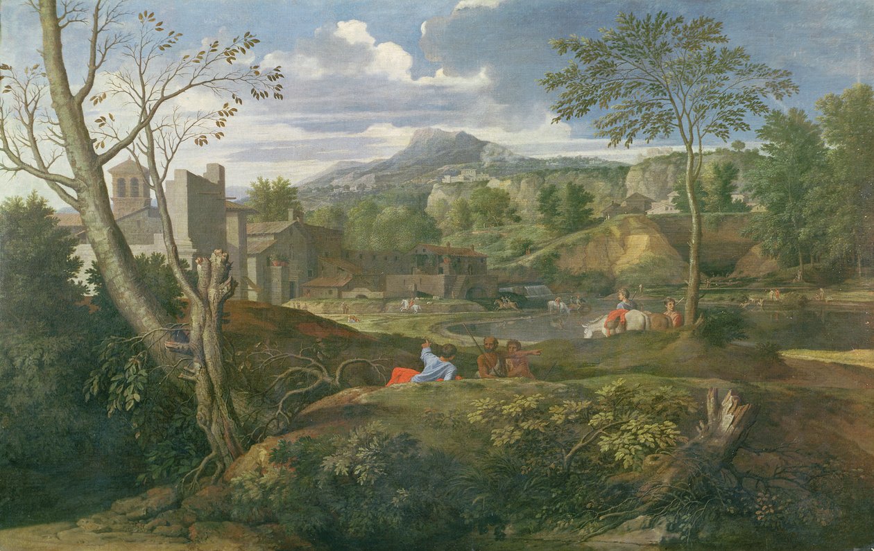 Binalarla birlikte manzara, 1648-51 by Nicolas Poussin