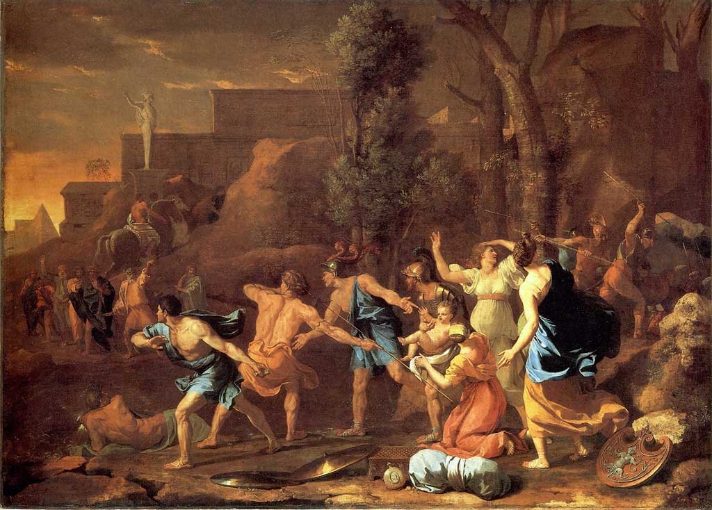 Genç Pyrrhus kurtarıldı by Nicolas Poussin