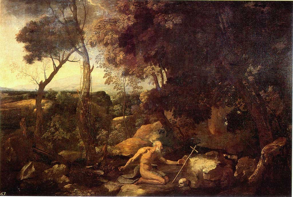 Aziz Jerome ile manzara by Nicolas Poussin