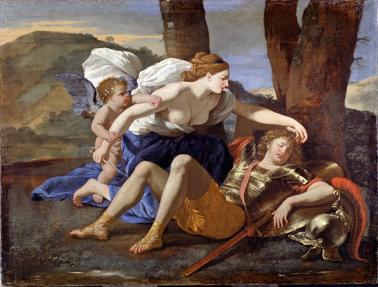 Rinaldo ve Armida by Nicolas Poussin