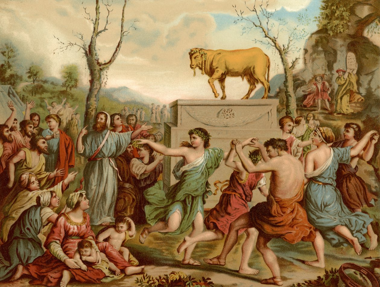 Altın buzağının hayranlığı by Nicolas Poussin