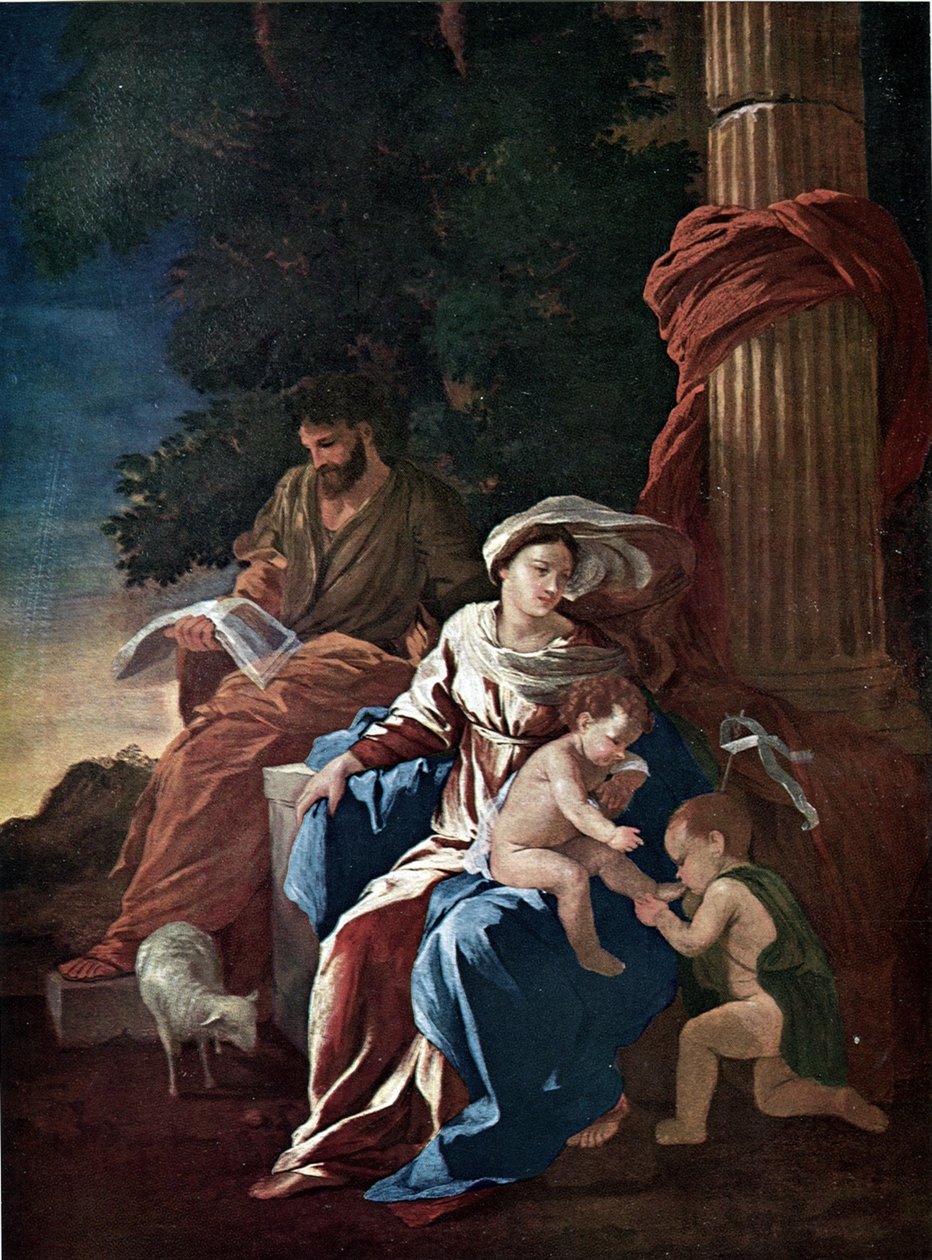 Aziz John ile Kutsal Aile by Nicolas Poussin