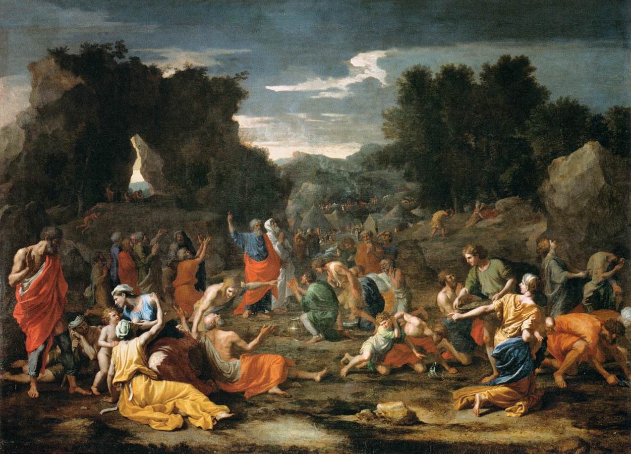 Çölde Manna Toplayan Yahudiler by Nicolas Poussin