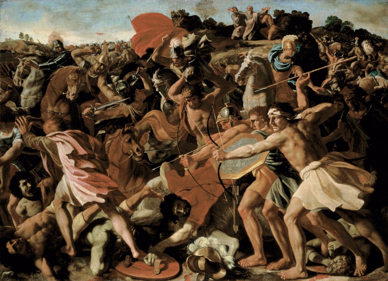 ಅಮಾಲೇಕ್ಯರ ಮೇಲೆ ಜೋಶುವಾ ವಿಜಯ, 1625-6ಟರ್ಕ್ by Nicolas Poussin