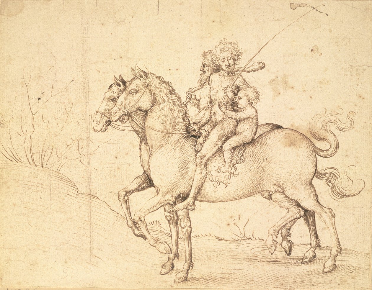 Roma Campagna'nın görünümü, 1640'ların başı (siyah tebeşir üzerine fırça ve kahverengi yıkama) by Nicolas Poussin