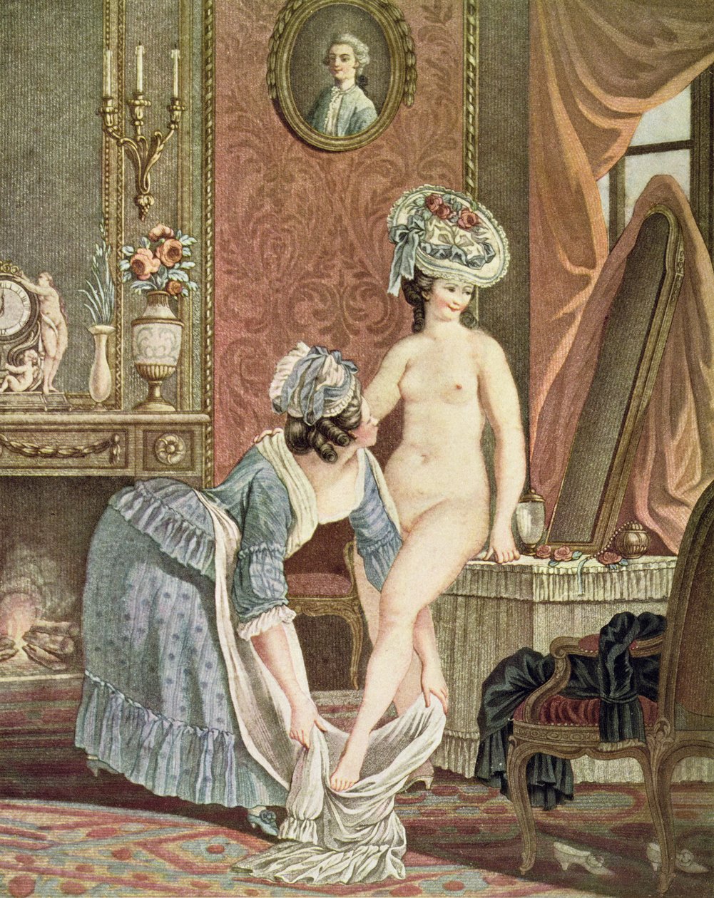 La Toilette, Louis Marin Bonnet tarafından gravür by Nicolas Rene Jollain
