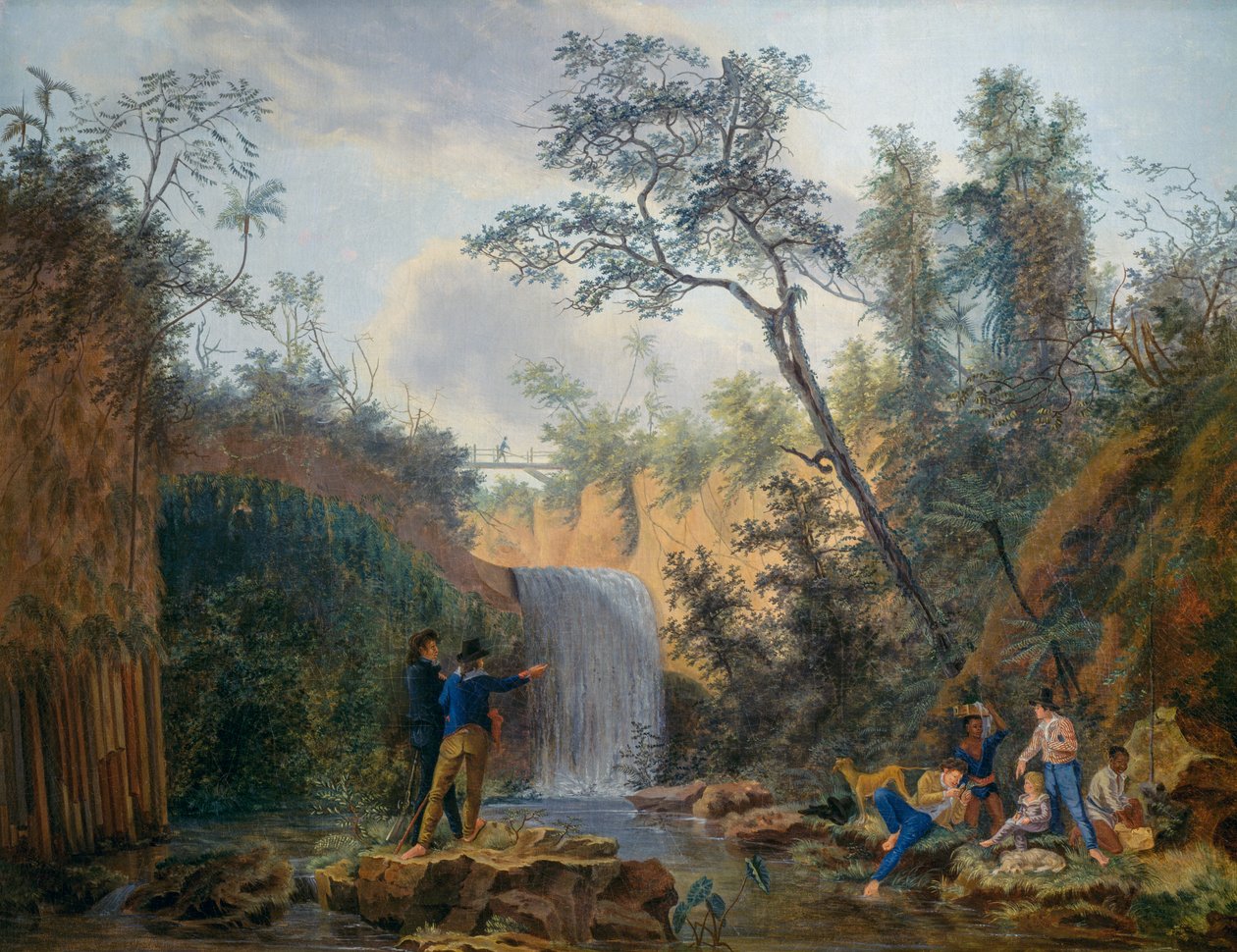 Amerika'ya Fransız botanik keşif gezisi, Nicolas-Didier Boguet (1755-1839) tarafından tuval üzerine yağlı boya by Nicolas Didier Boguet