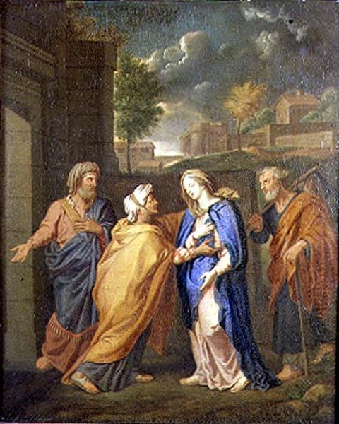 Bakire, Aziz John ve Aziz Anne by Nicolas (circle of) Poussin