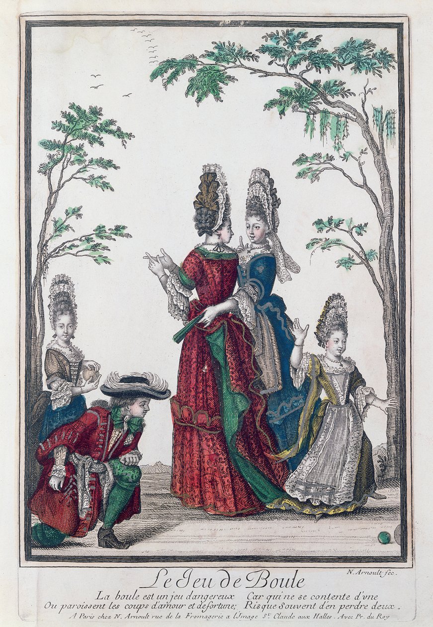 Çanak Oyunu (Le Jeu de Boule), 17. yüzyıl sonu by Nicolas Arnoult