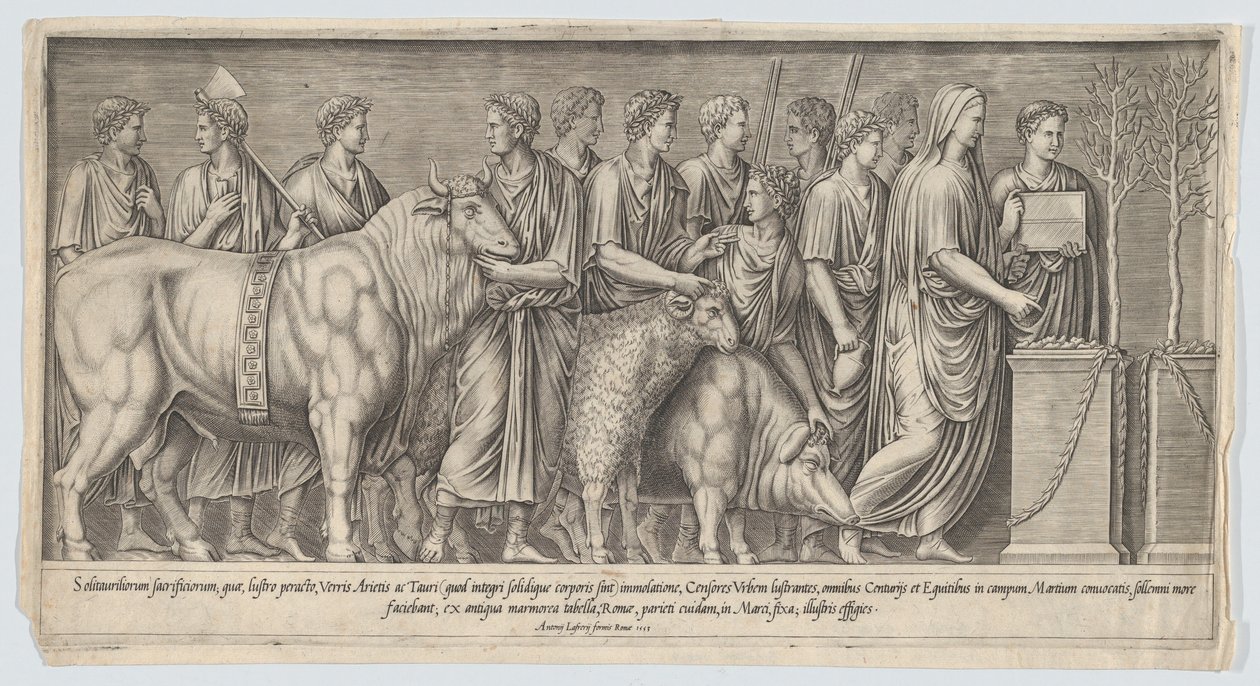 Pagan Kurbanı, Antik Kabartma Sonrası, 1553., 1553. by Nicolas Beatrizet