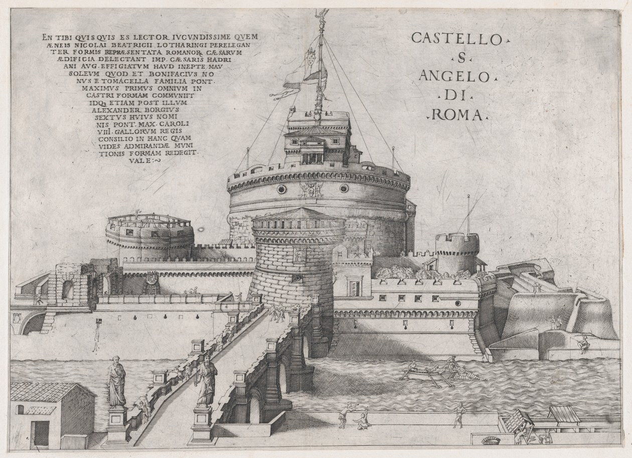 Roma ihtişamının aynası: San Angelo Kalesi, 16. yüzyıl., 16. yüzyıl. by Nicolas Beatrizet