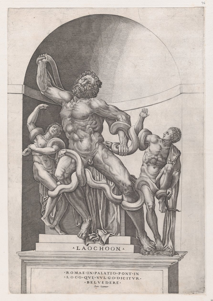 Roma ihtişamının aynası: Laocoon, 16. yüzyıl., 16. yüzyıl. by Nicolas Beatrizet