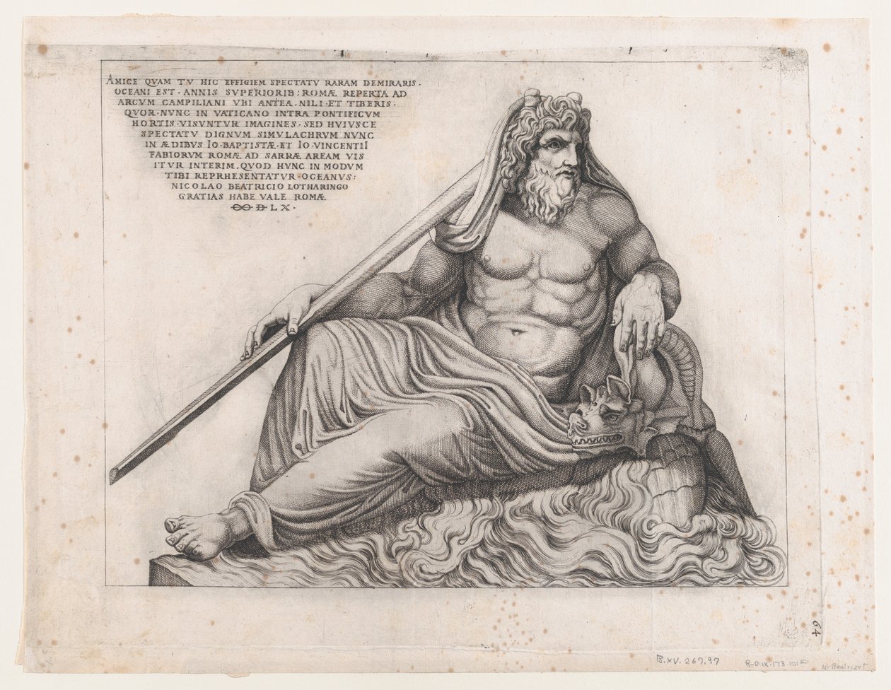 Roma ihtişamının aynası: Okyanus Tanrısı, 1560., 1560 by Nicolas Beatrizet