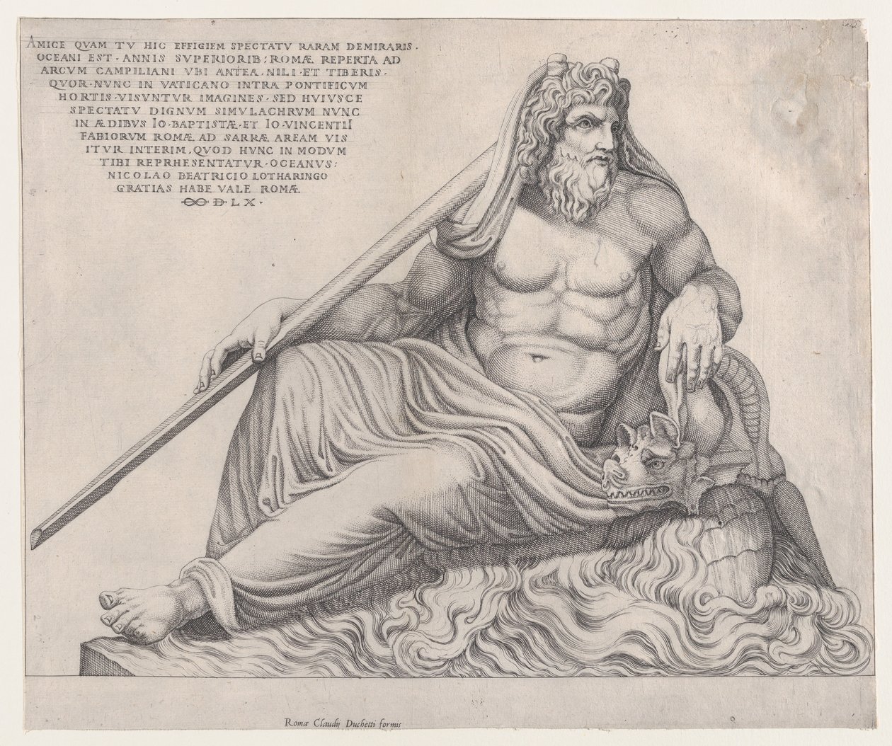 Roma ihtişamının aynası: Okyanus Tanrısı, 1560., 1560 by Nicolas Beatrizet