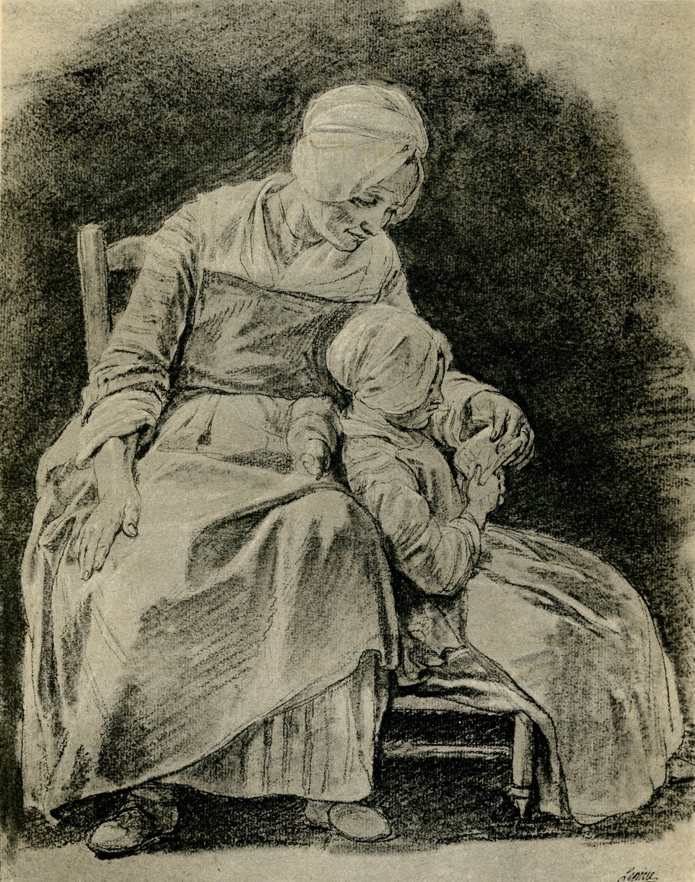 anne eğitimi by Nicolas Bernard Lepicie