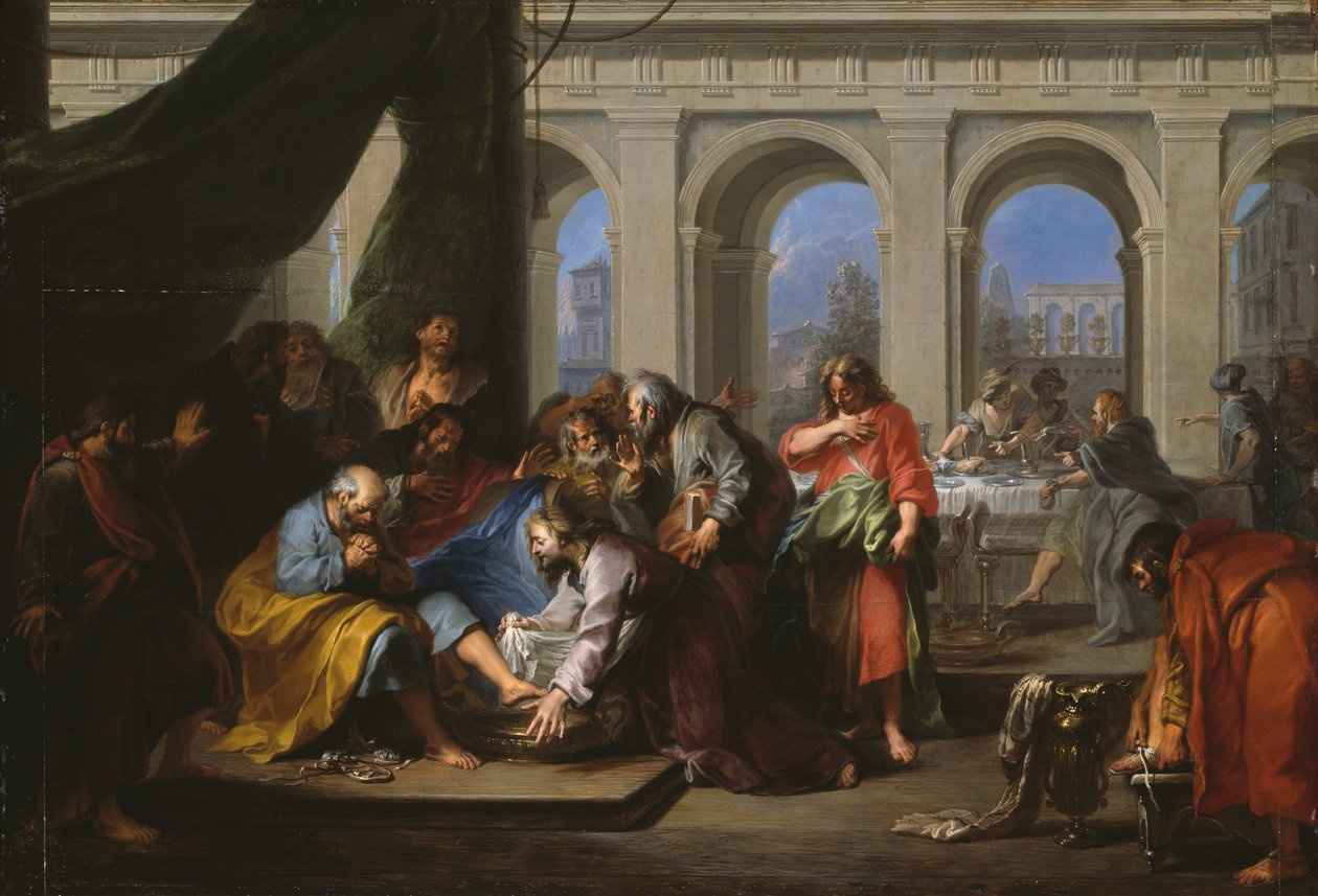 Müritlerinin Ayaklarını Yıkanan İsa, 172030. by Nicolas Bertin