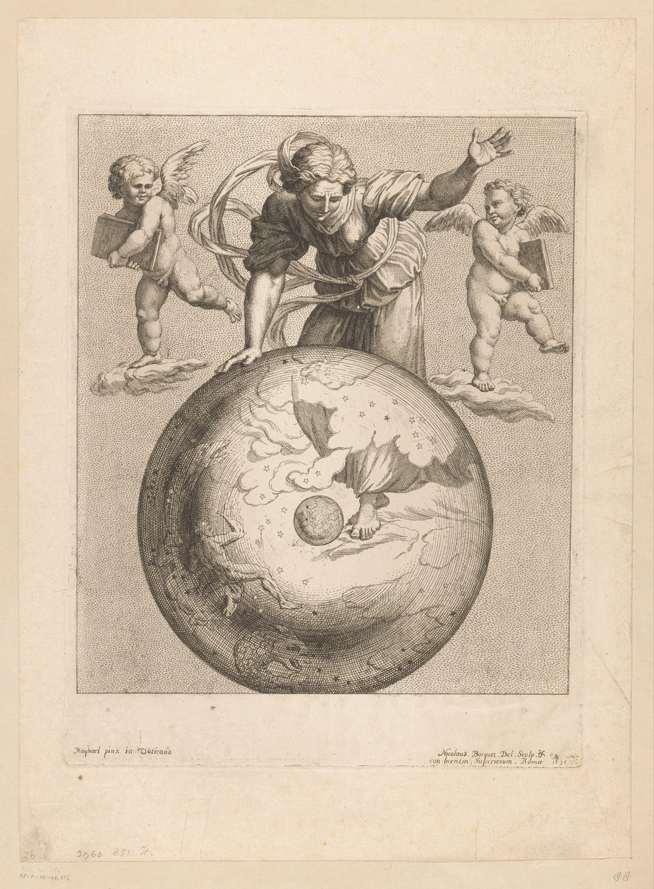 İki putti ile şafağın astronomik temsili by Nicolas Bocquet