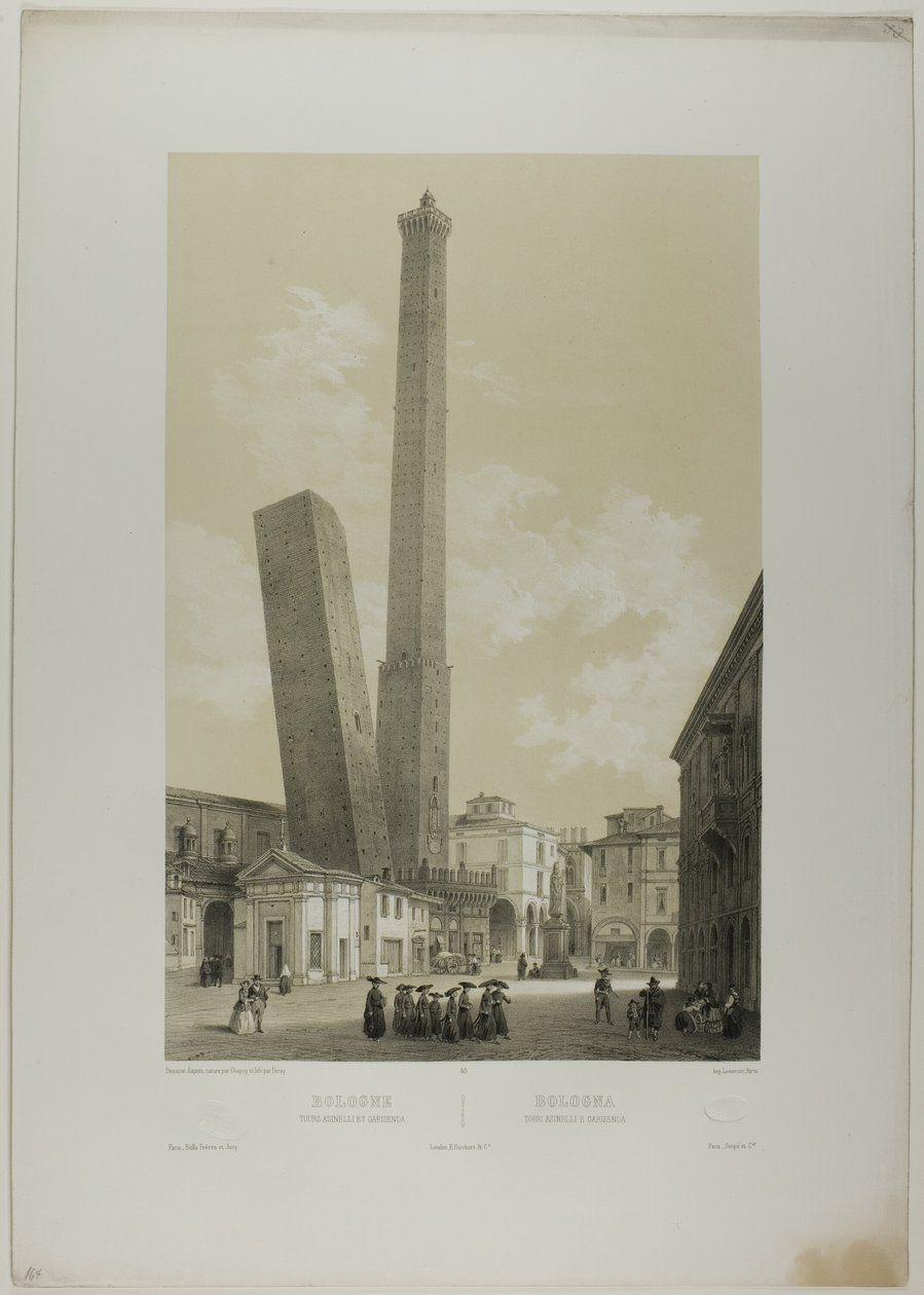 Bologna: Asinelli ve Garisenda kuleleri, Italie Monumentale et Pittoresque
