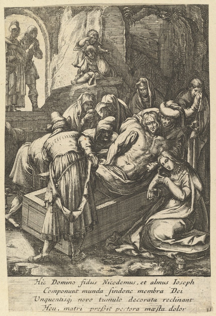 Entombment, 17. yüzyılın ortalarında, İsa
