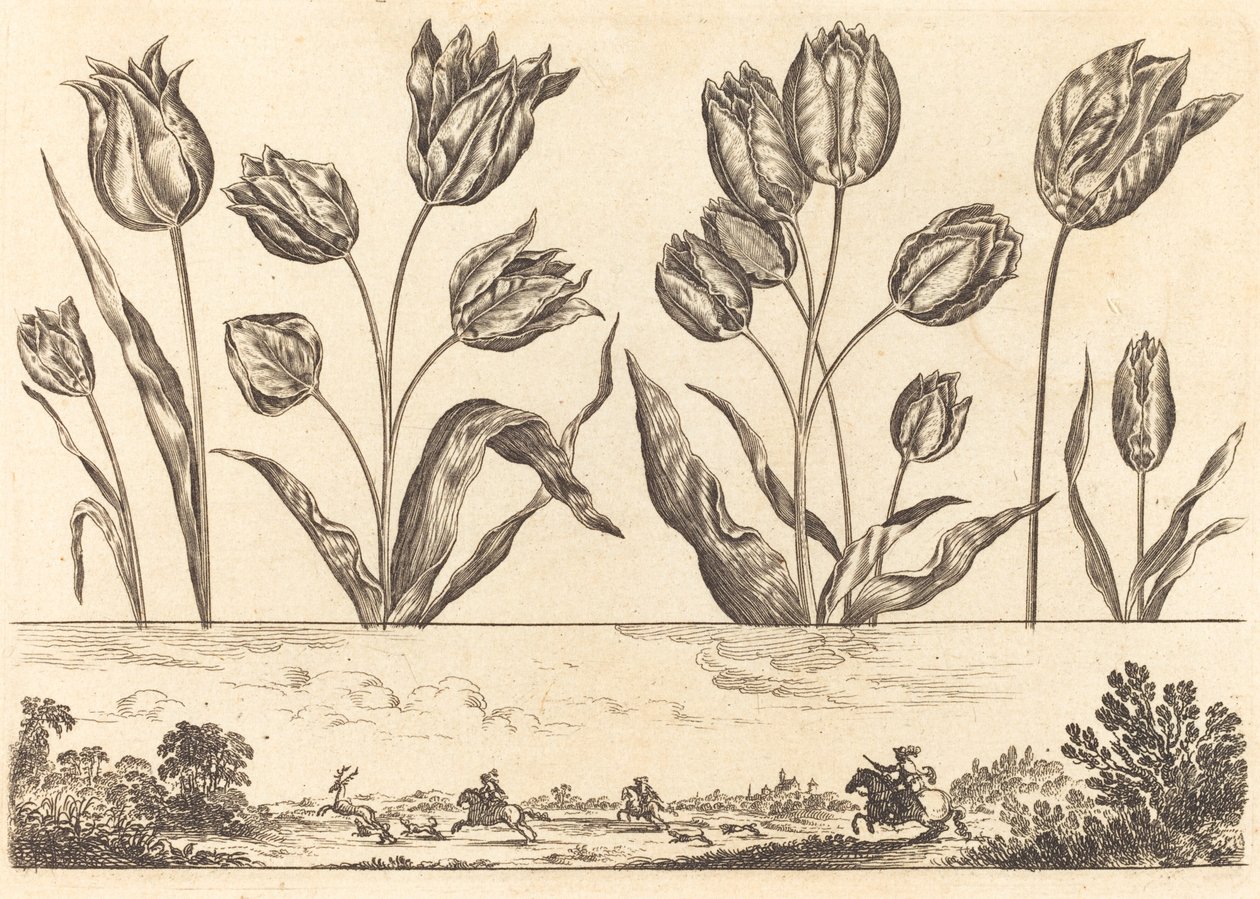 Çiçek Baskı no.12 by Nicolas Cochin after Balthasar Moncornet
