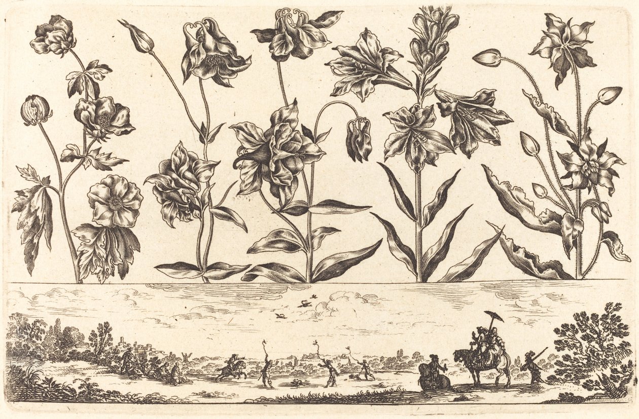 Çiçek Baskı no.6 by Nicolas Cochin after Balthasar Moncornet