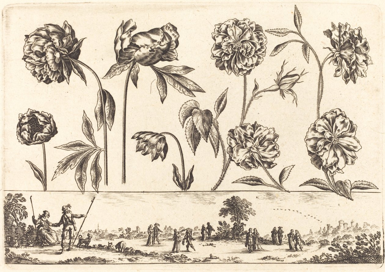 Çiçek Baskı no.7 by Nicolas Cochin after Balthasar Moncornet