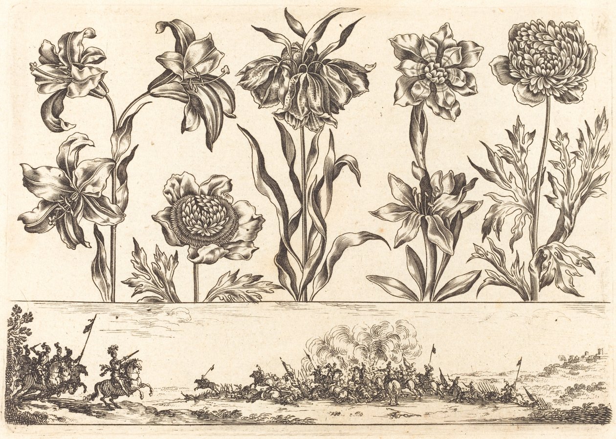 Çiçek Baskı no.8 by Nicolas Cochin after Balthasar Moncornet