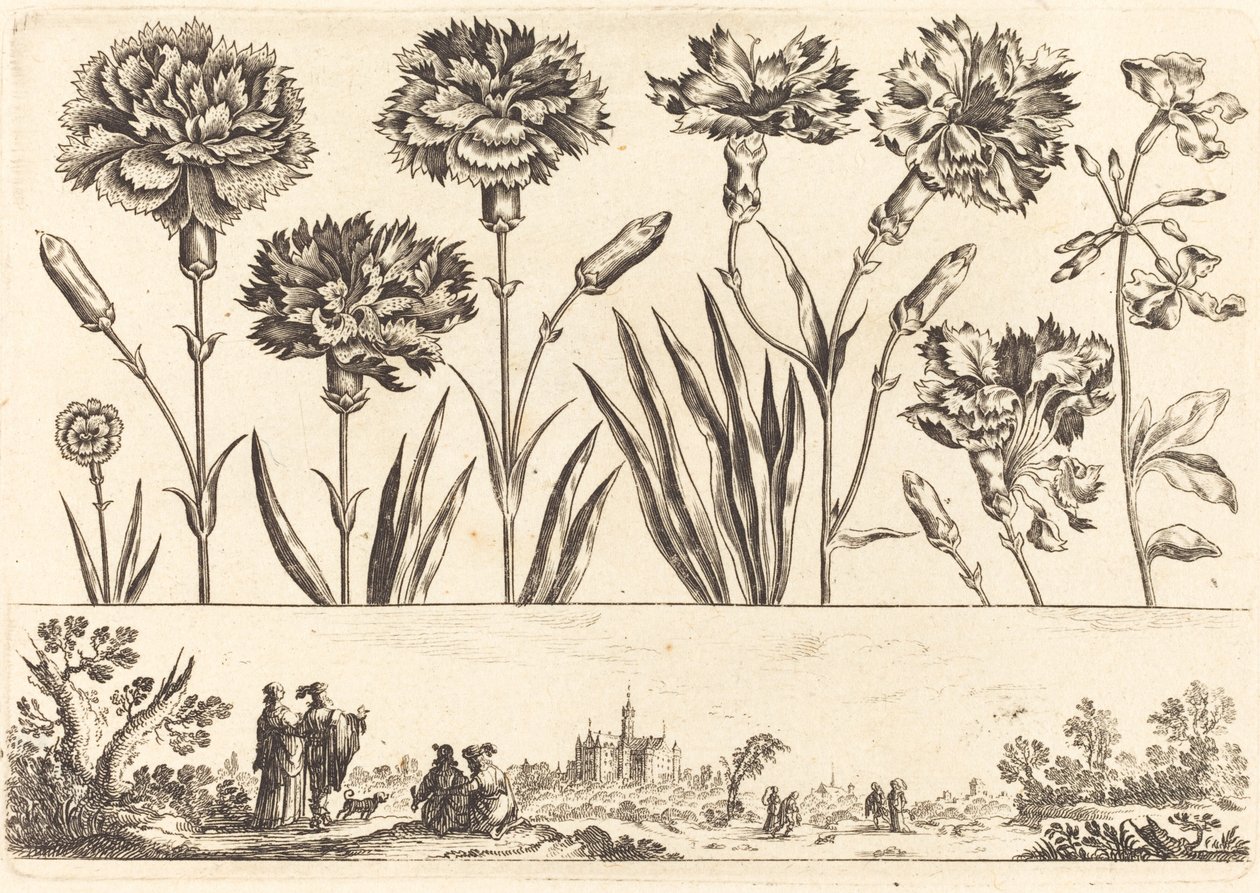 Çiçek Baskı no.9 by Nicolas Cochin after Balthasar Moncornet
