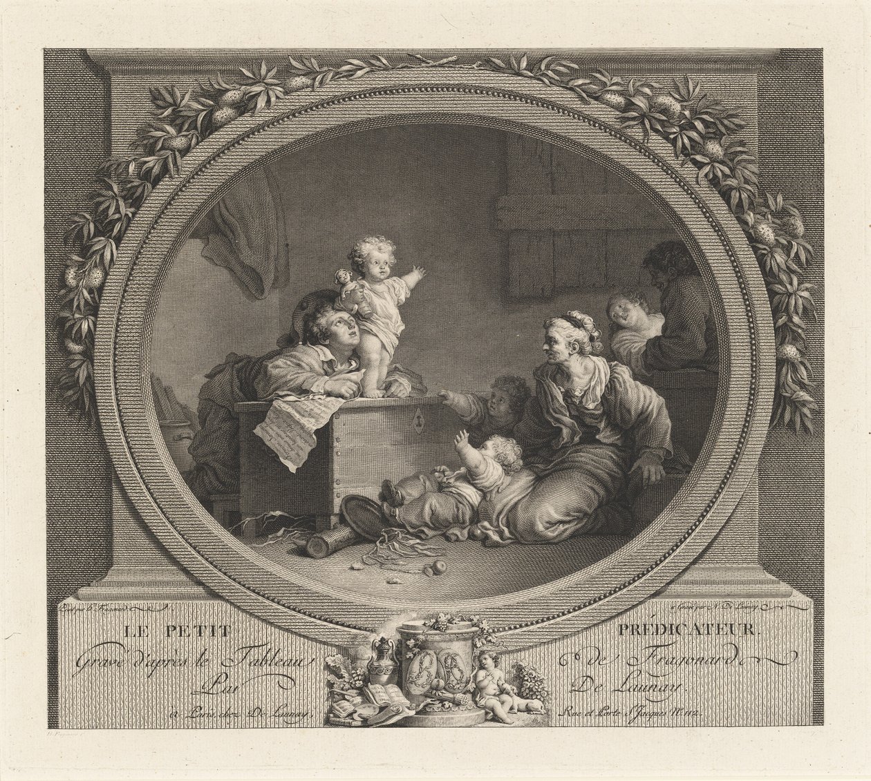 küçük vaiz by Nicolas Delaunay after Jean Honoré Fragonard