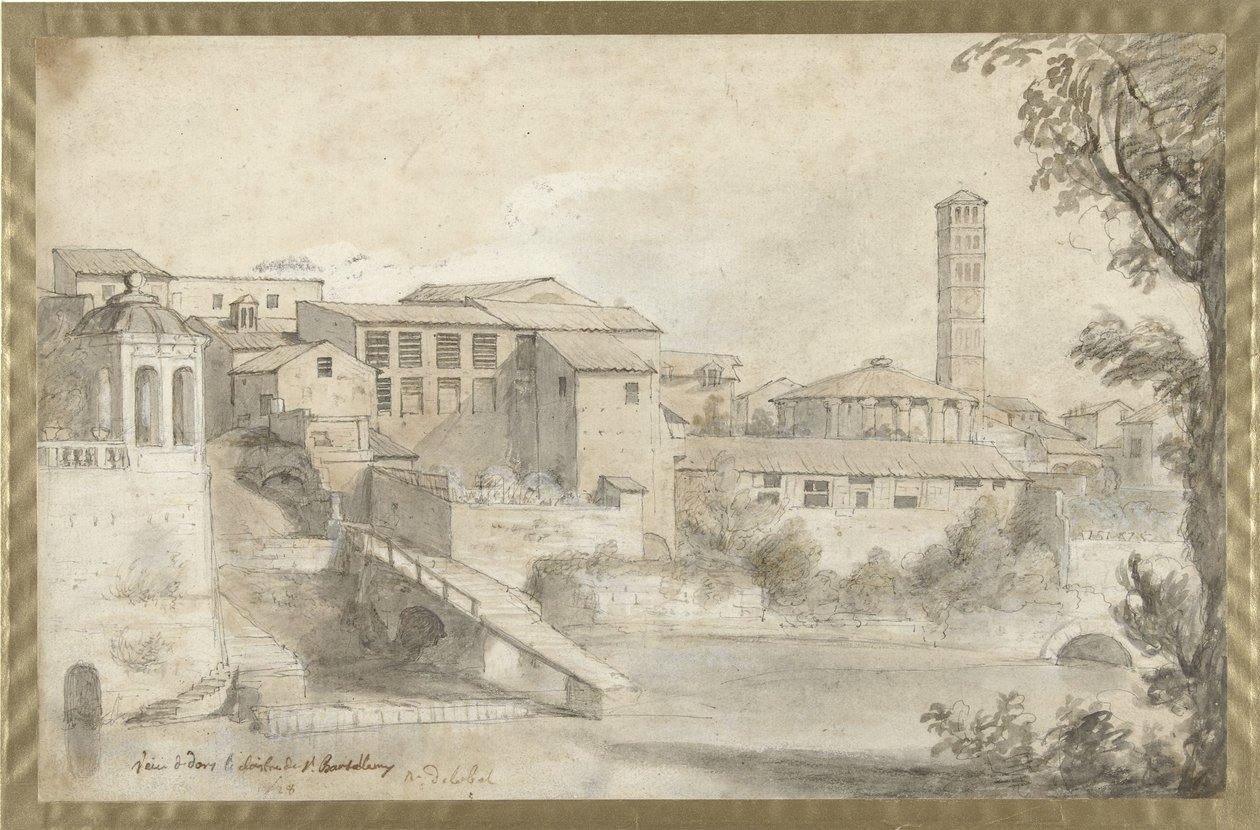 San Bartolommeo Manastırı ile Tiber Adası by Nicolas Delobel