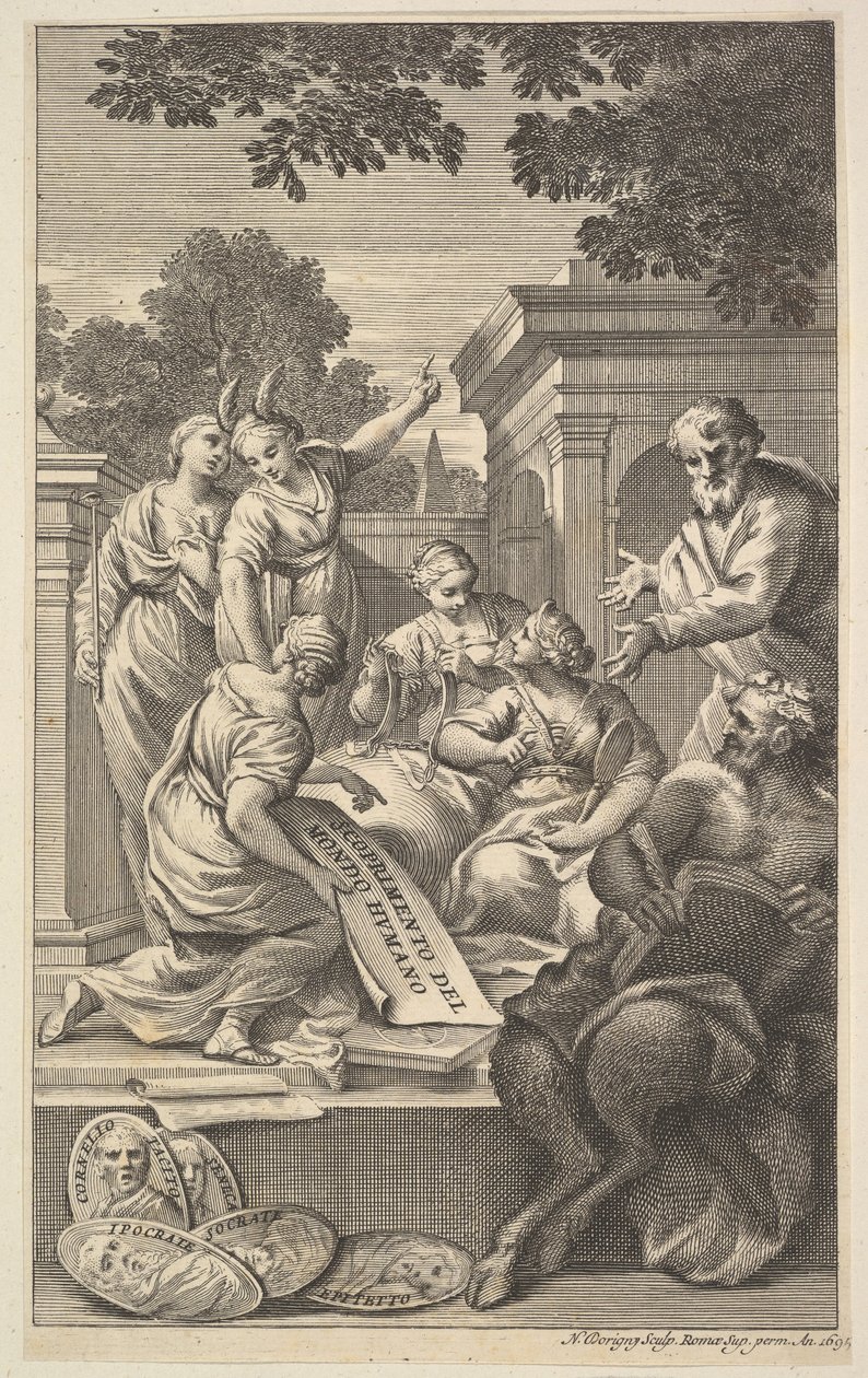Beşeri Bilimleri kutlayan alegorik kompozisyon, 1695. by Nicolas Dorigny