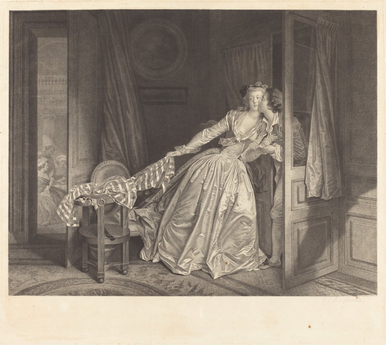 çalıntı öpücük by Nicolas François Regnault after Jean Honoré Fragonard